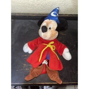 Mickey Mouse Wizard Plush Fantasia Sorcerer Walt Disney World 12”